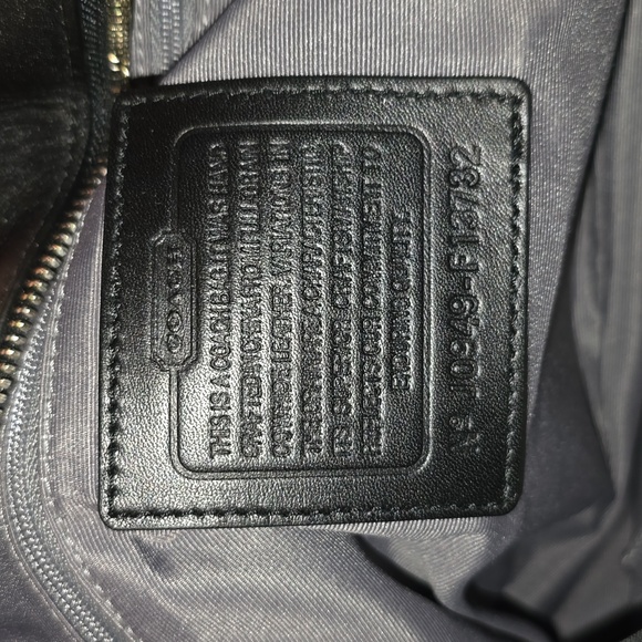 Coach Soho Pleated Purse Bag #F13732 Black Silver - Picture 2 of 5